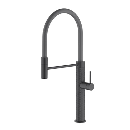 Aquavit Single handle kitchen faucet with Pull out Black hose KF23203