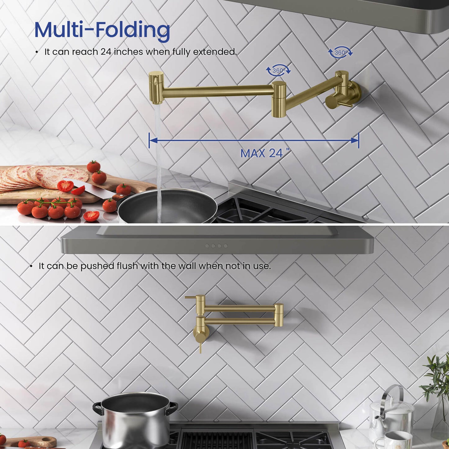 Aquavit brass pot filler PF1001
