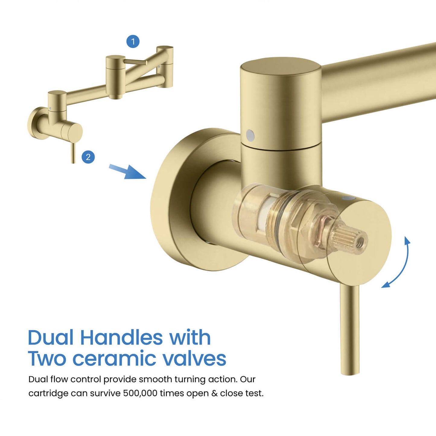 Aquavit brass pot filler PF1001