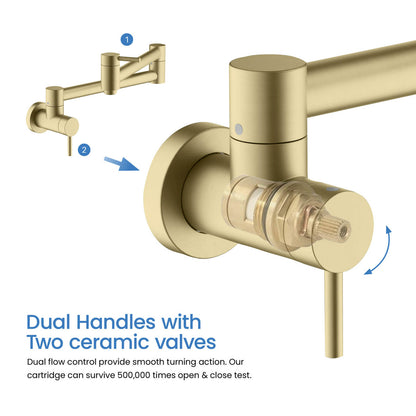 Aquavit brass pot filler PF1001
