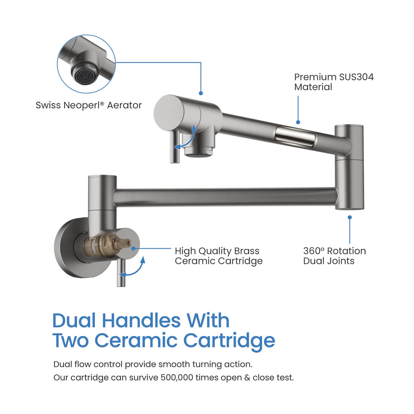 High-Quality Aquavit Pot Filler for Professional Kitchens PF2002