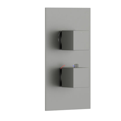 2-Control Thermostatic Shower Valve Trim Kit with SUS304 Plate and Brass Handles PH0852X01