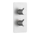 2-Control Thermostatic Shower Valve Trim Kit with Round Brass Handles PH0952X01