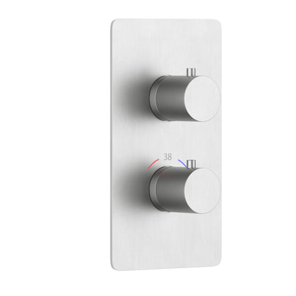 Aquavit round handle thermostatic shower trim kit
