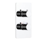 2-Control Thermostatic Shower Valve Trim Kit with Round Brass Handles PH0952X03