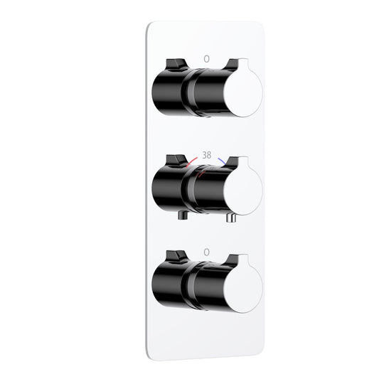 Aquavit chrome three-control 2- to 6-function thermostatic shower valve trim kit PH0953X01