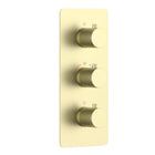3-Control Thermostatic Shower Valve Trim Kit with Round Brass Handles PH0953X03