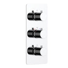 3-Control Thermostatic Shower Valve Trim Kit with Round Brass Handles PH0953X03