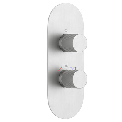 Aquavit knurled handle thermostatic shower trim kit