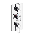 3-Control Neoclassical Thermostatic Shower Trim Kit with Cross and Lever Handles PH1553X01