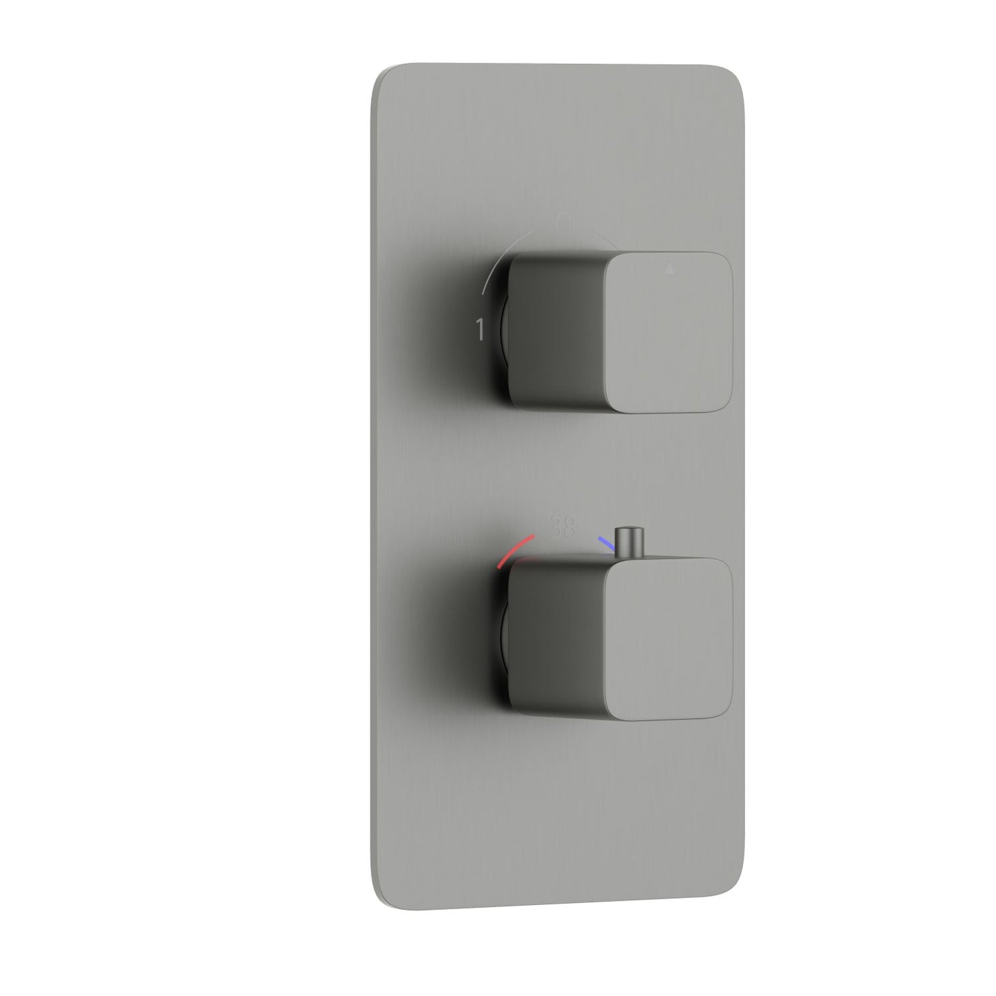 Aquavit rounded-square thermostatic shower trim kit