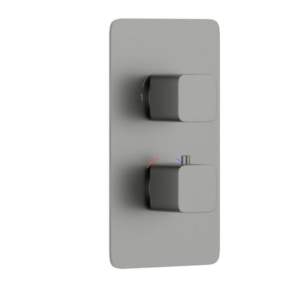 Aquavit rounded-square thermostatic shower trim kit
