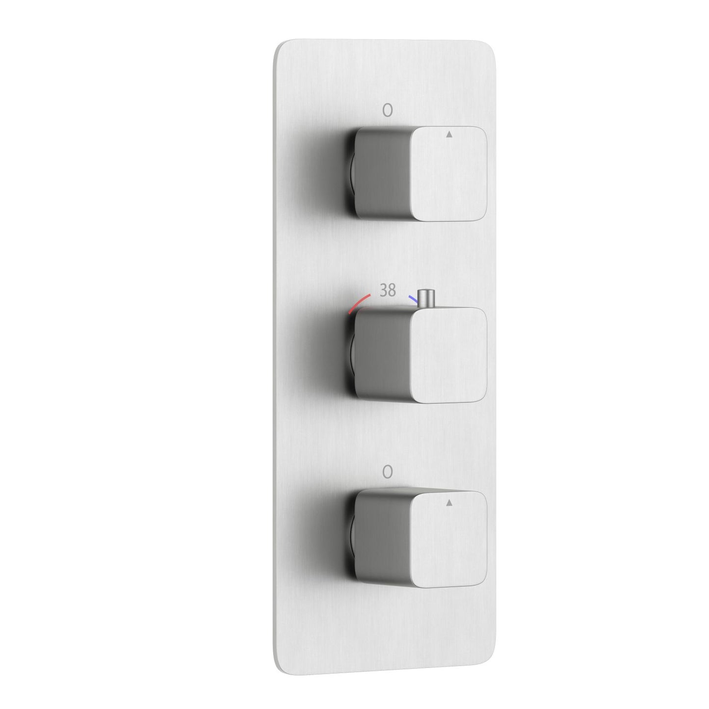 Aquavit rounded-square thermostatic shower trim kit