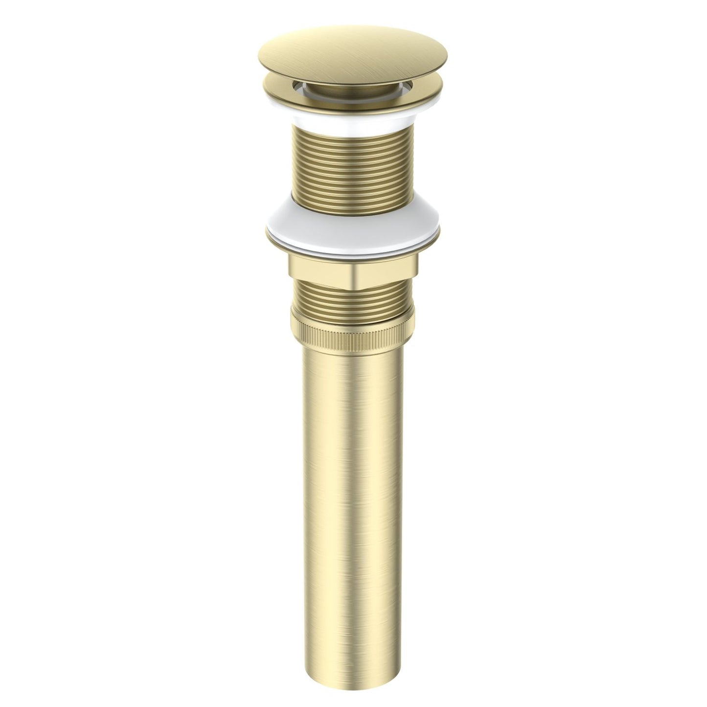 PW0002 brushed gold cUPC brass pop-up drain without overflow