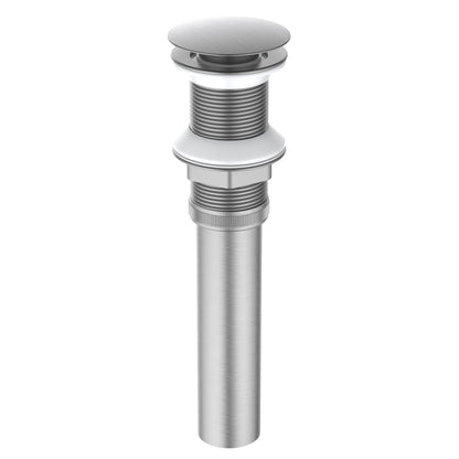 PW0002 brushed nickel cUPC brass pop-up drain without overflow