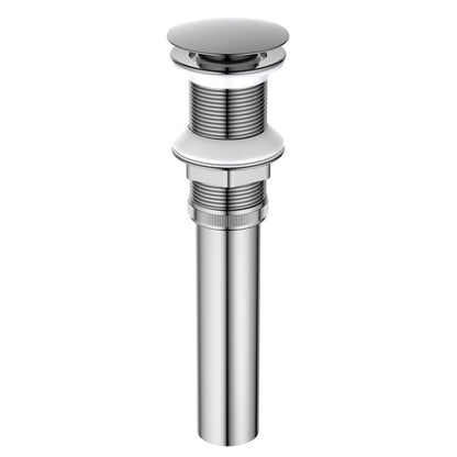 PW0002 chrome cUPC brass pop-up drain without overflow