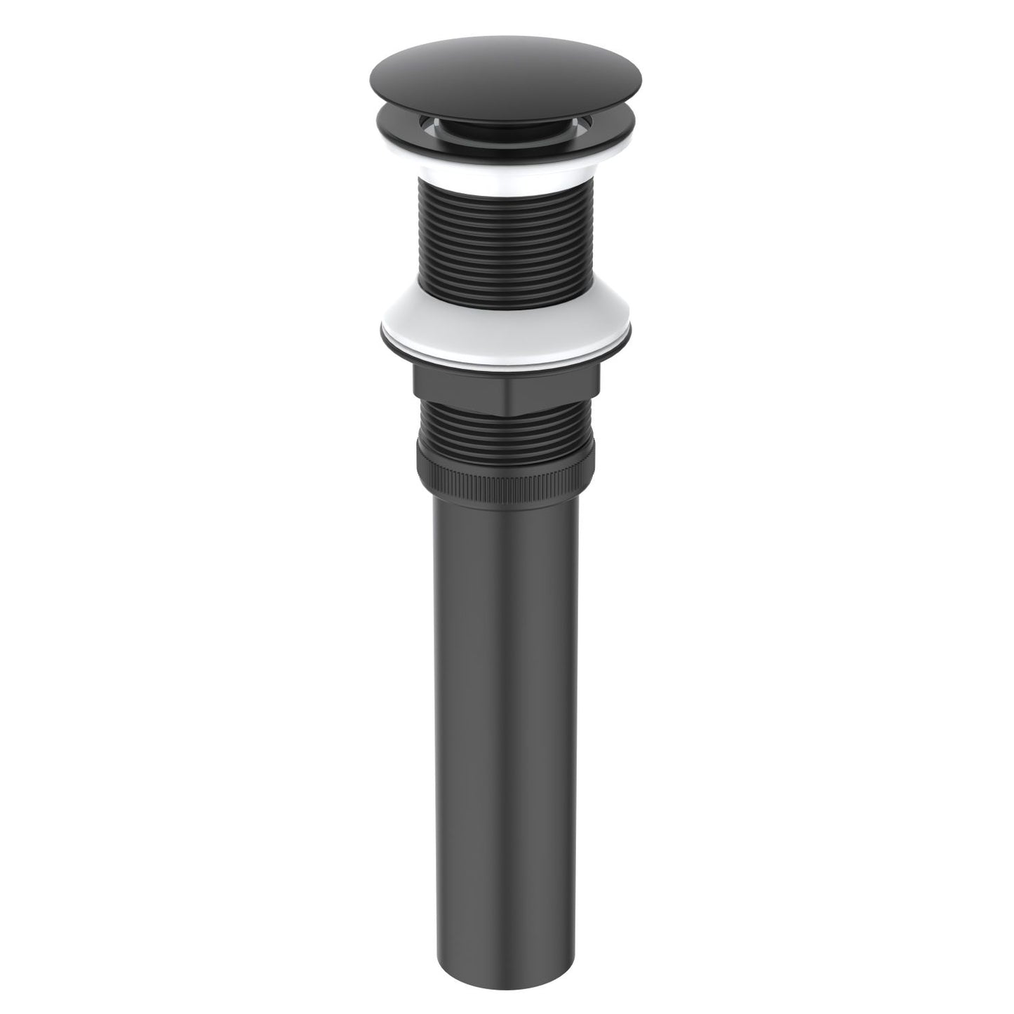 PW0002 matte black cUPC brass pop-up drain without overflow