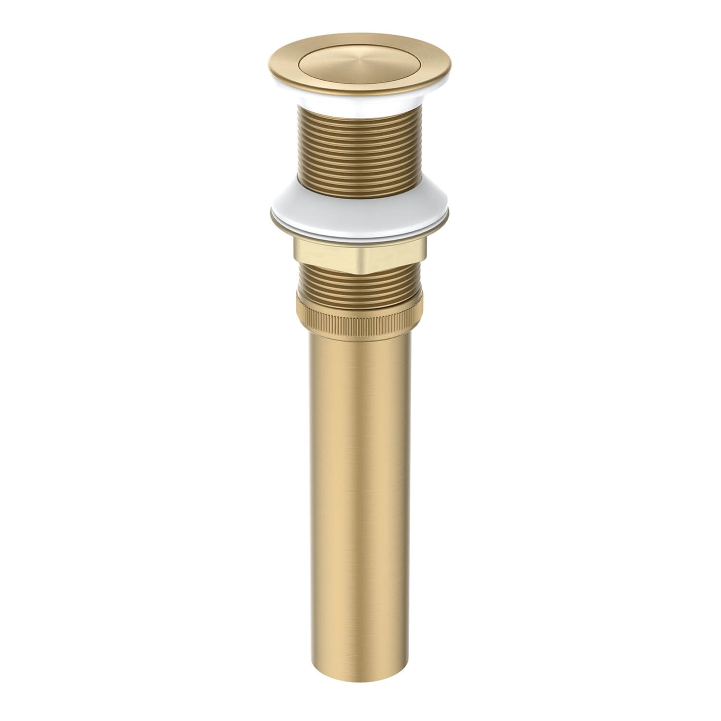 PW0004 brushed brass cUPC brass pop-up drain without overflow