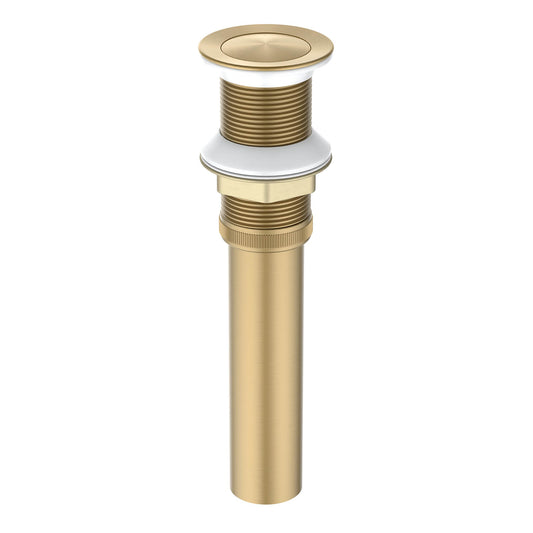 PW0004 brushed brass cUPC brass pop-up drain without overflow