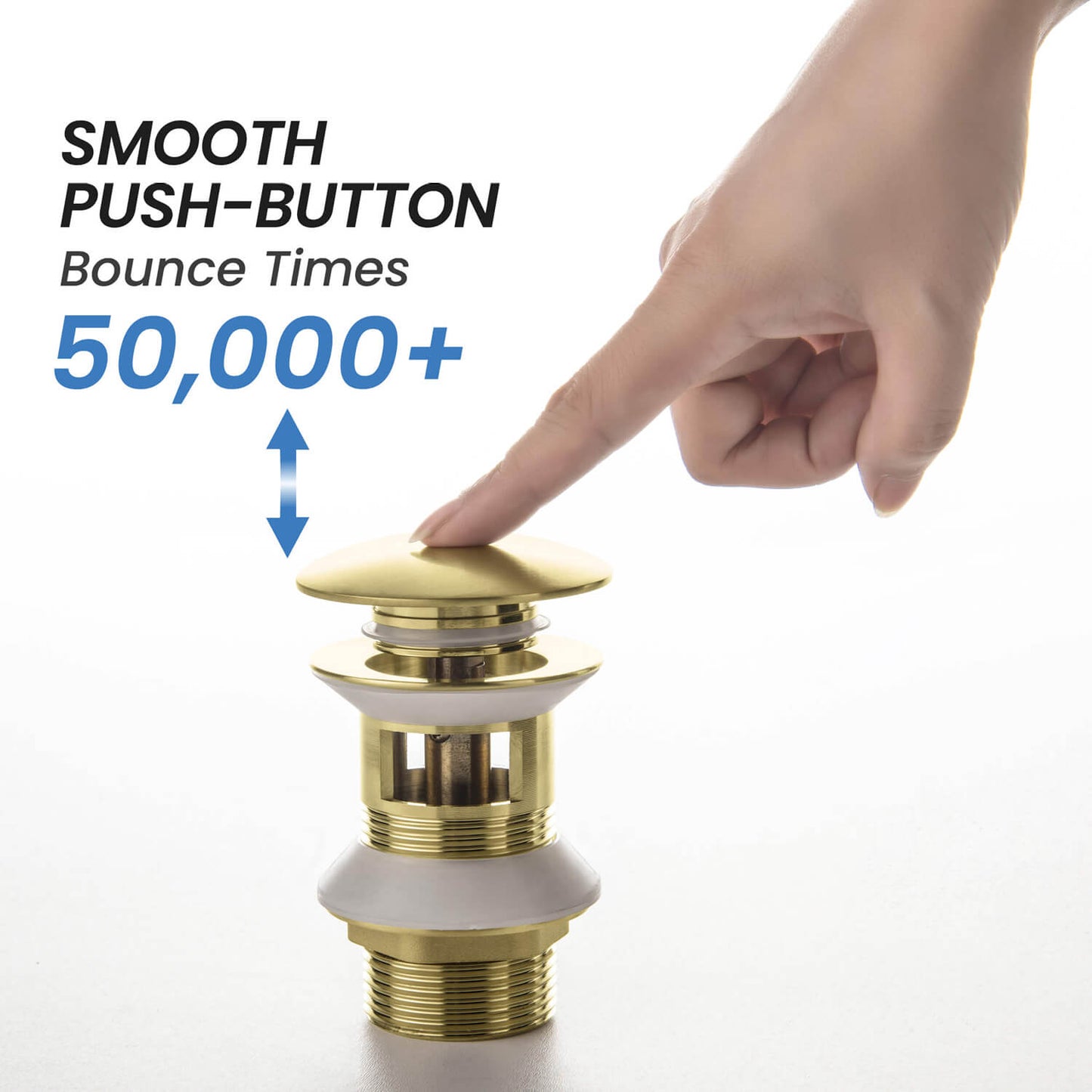 Aquavit Pop-Up Bathroom Sink Drain Stopper with Overflow PW0005