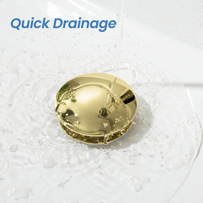 Aquavit Pop-Up Big cover Bathroom Sink Drain without over-flow PW0006