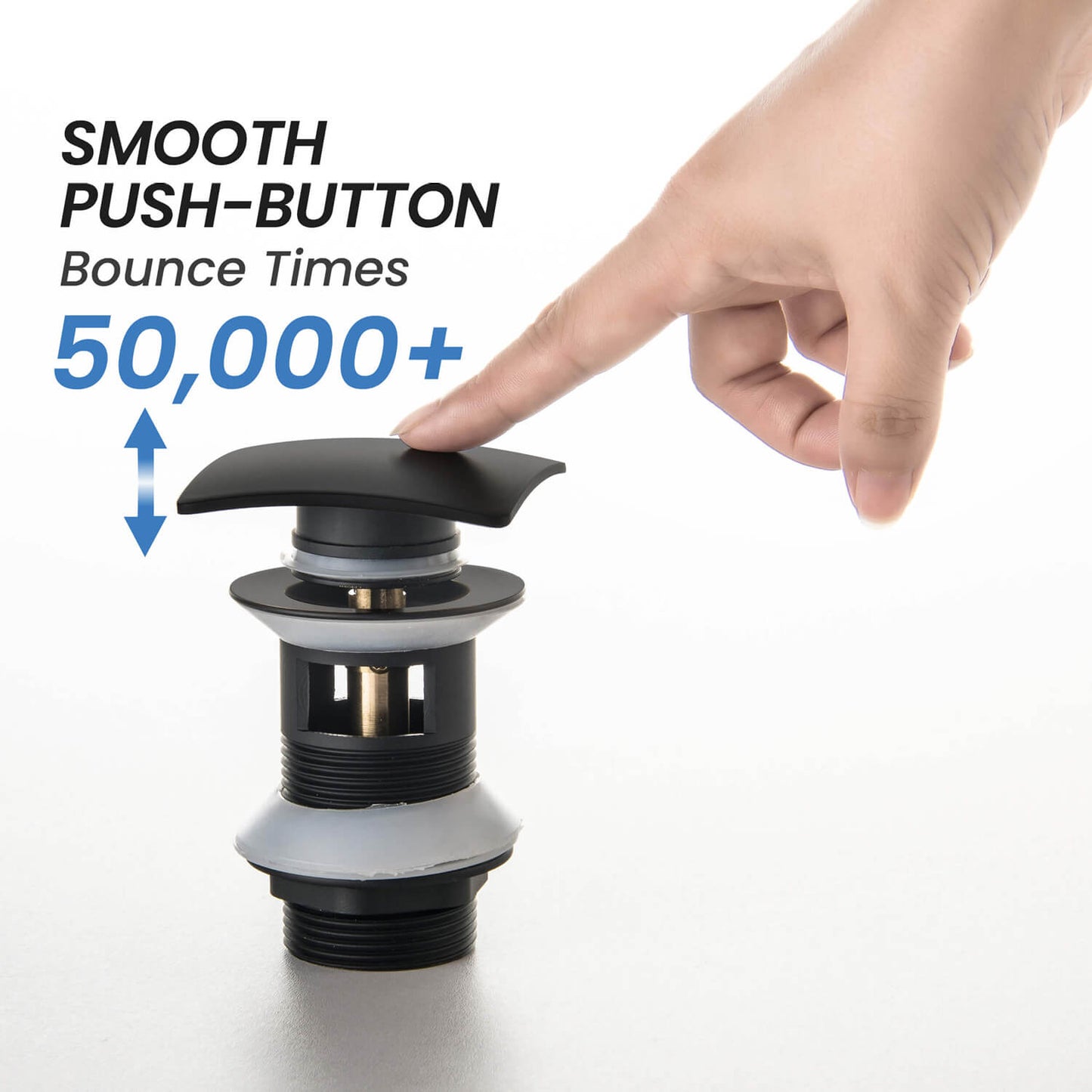 Square cap Pop-Up Waste Trap Without Overflow PW0009