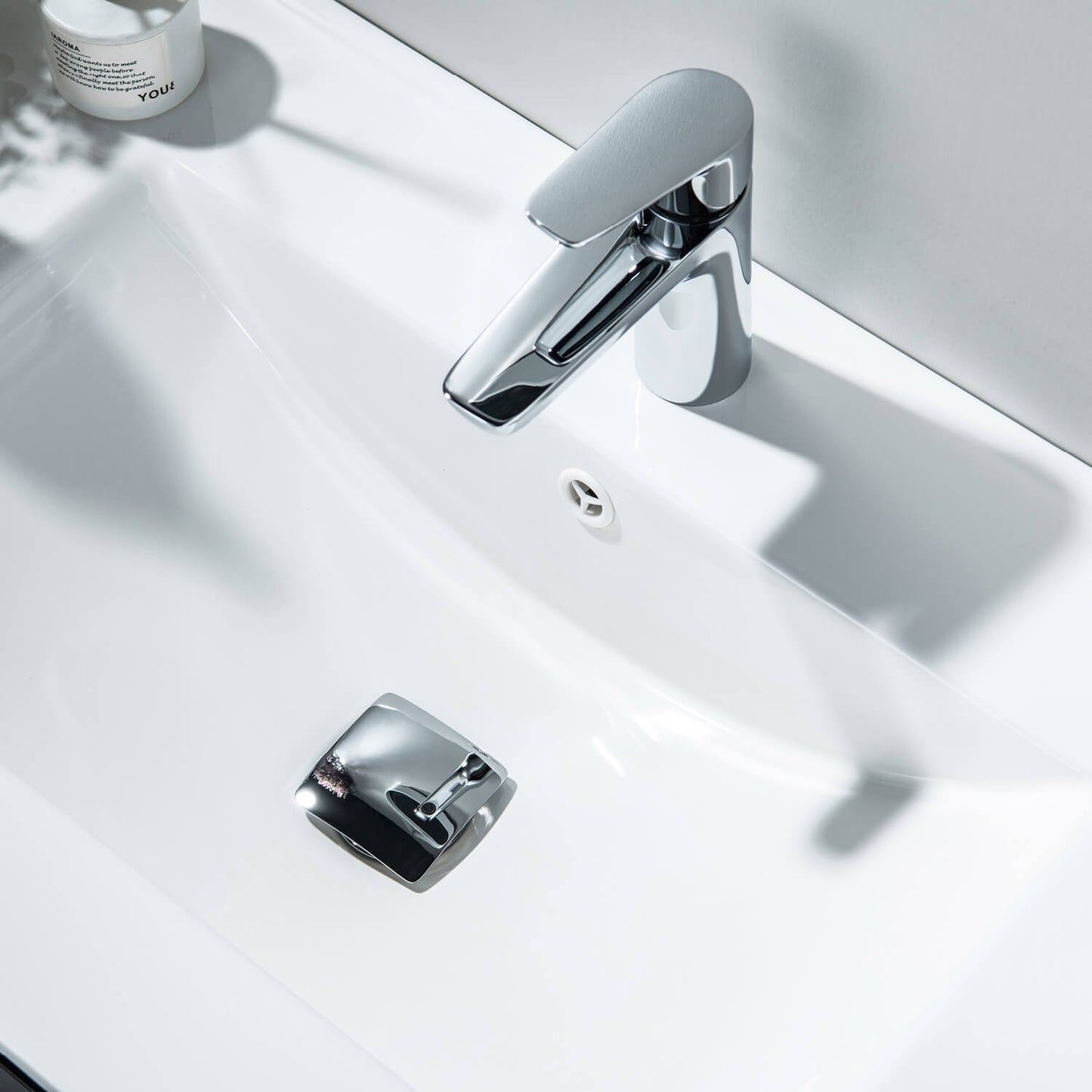 Square cap Brass basin waste trap with over-flow with Stinless steel pipe PW0011