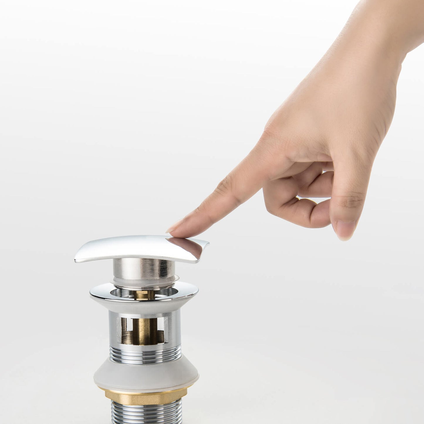 Square cap Brass basin waste trap with over-flow with Stinless steel pipe PW0011