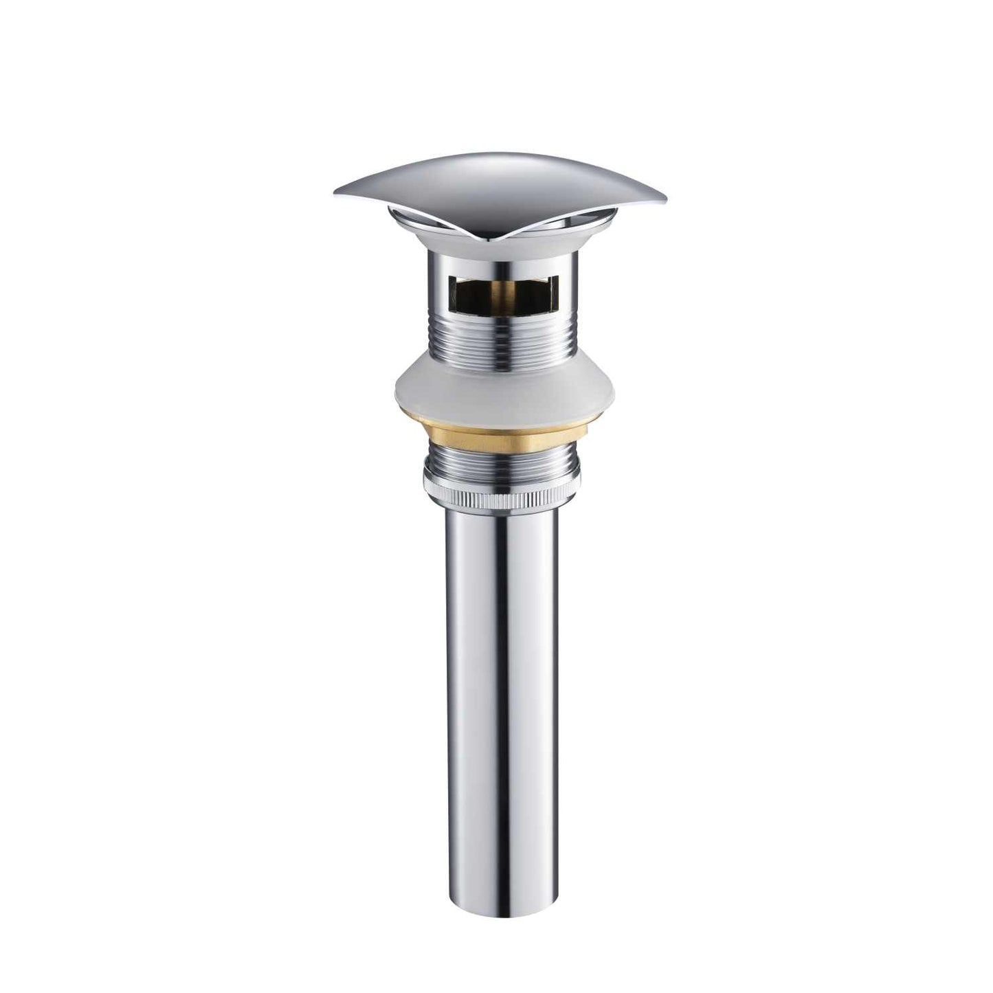 Square cap Brass basin waste trap with over-flow with Stinless steel pipe PW0011