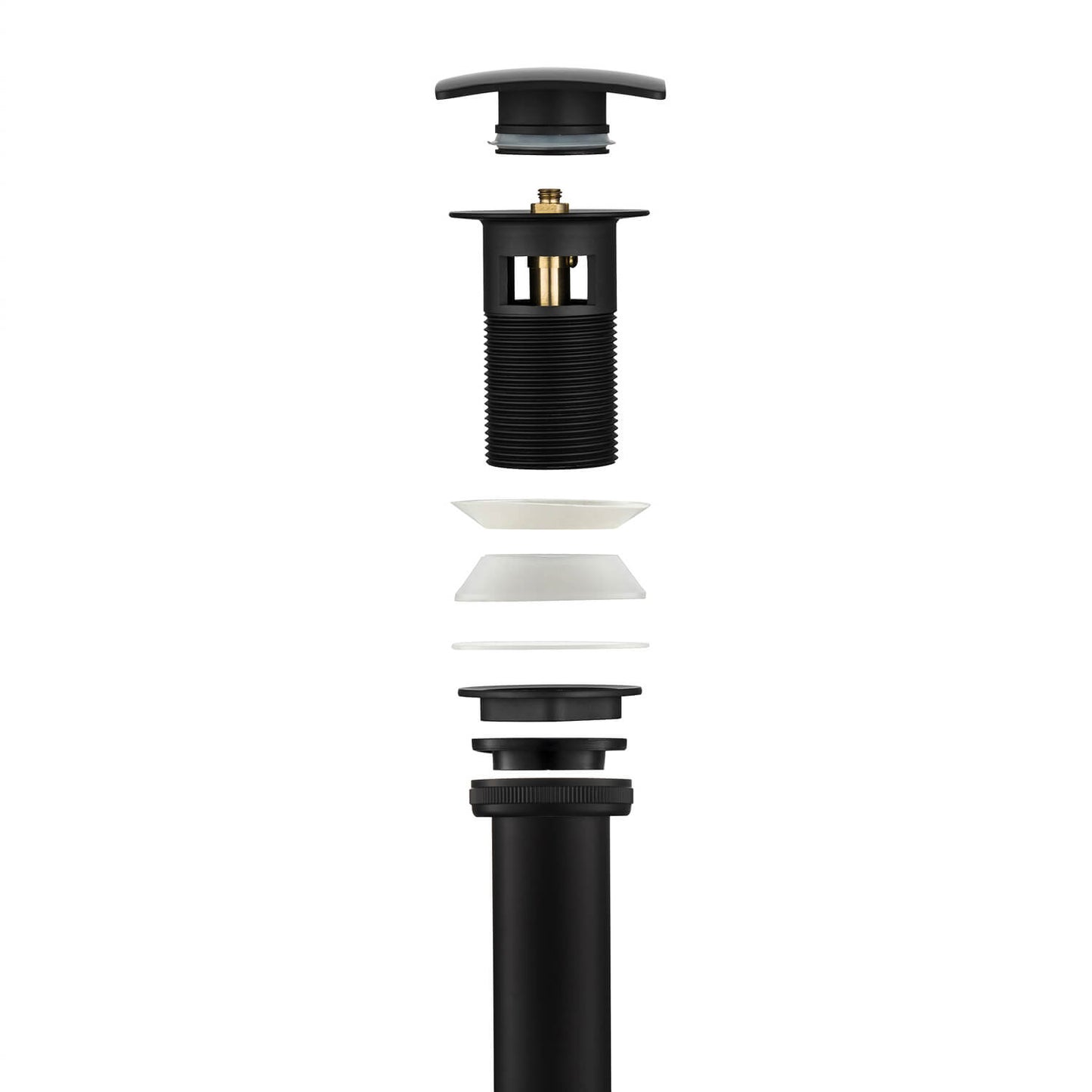 Square cap Brass basin waste trap with over-flow with Stinless steel pipe PW0011