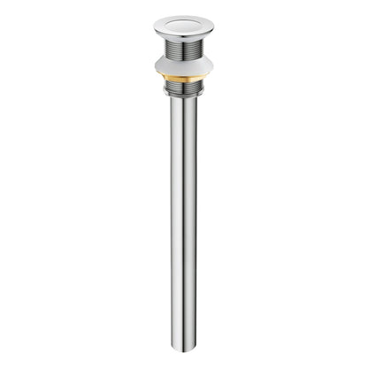 Brass Pop-Up Waste Small Round cover With overflow 30cm Stainless pipe PW0019