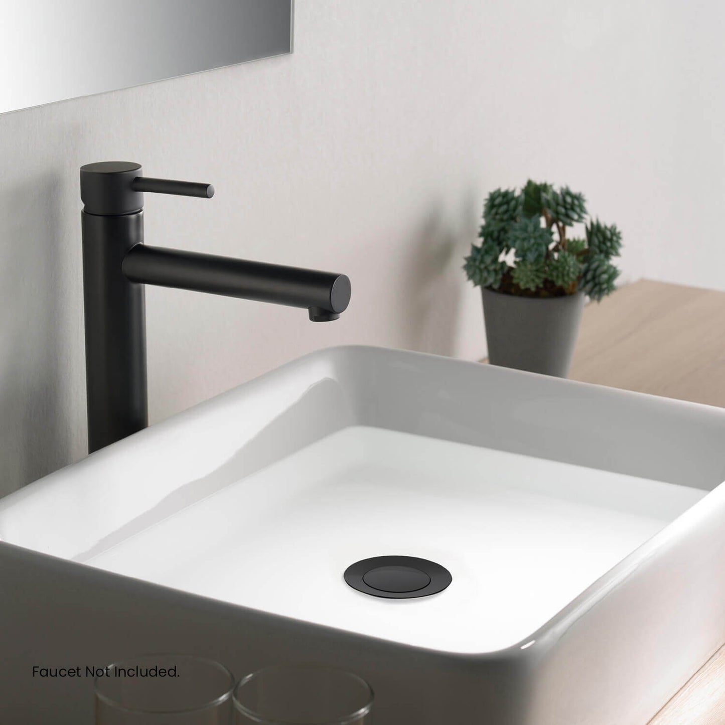 Brass Pop-Up Waste Small Round cover With overflow 30cm Stainless pipe PW0019