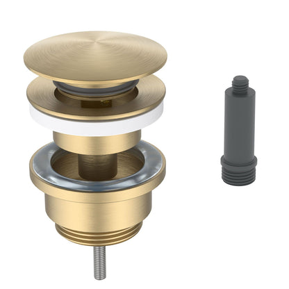 PW0020 Brushed Brass 3-in-1 universal brass pop-up drain