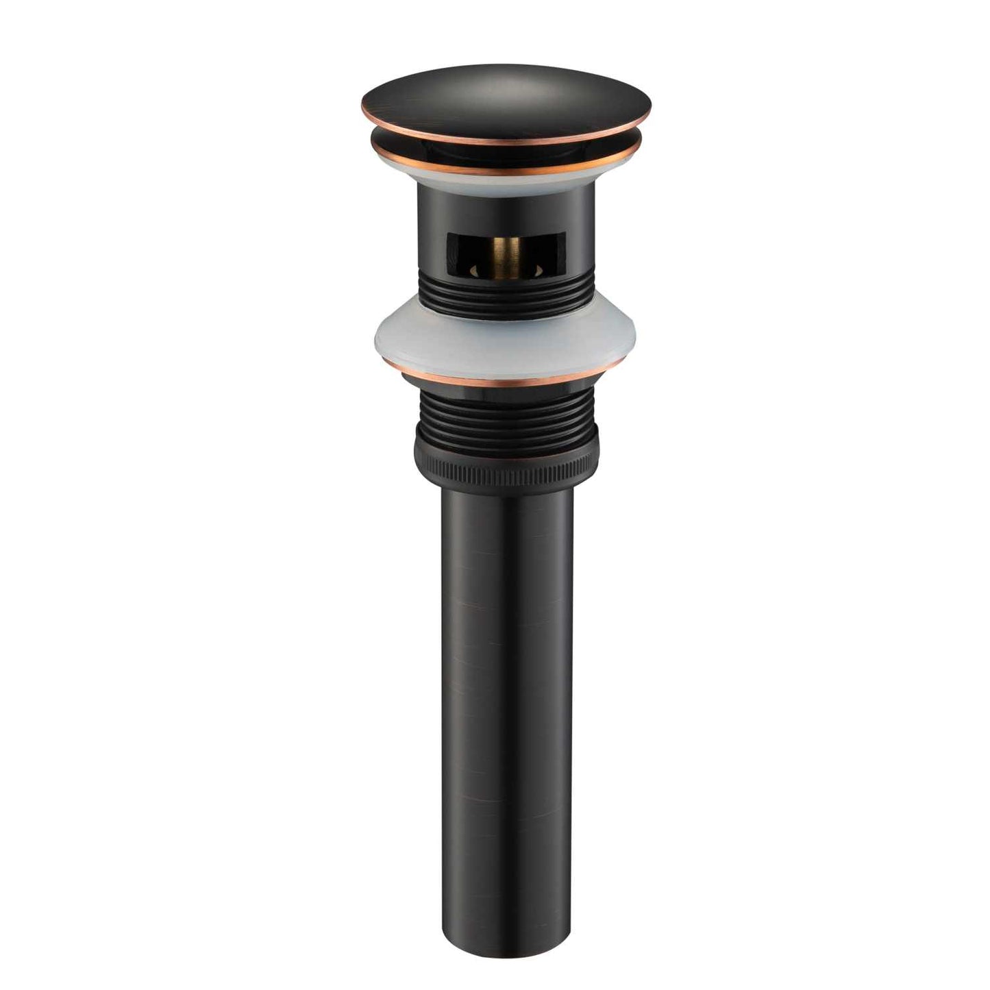PW01 oil-rubbed bronze brass pop-up drain with overflow