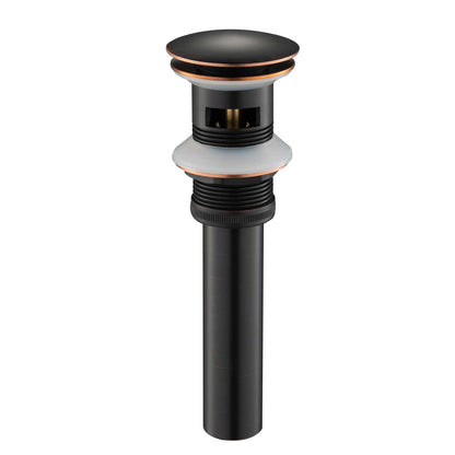 PW01 oil-rubbed bronze brass pop-up drain with overflow
