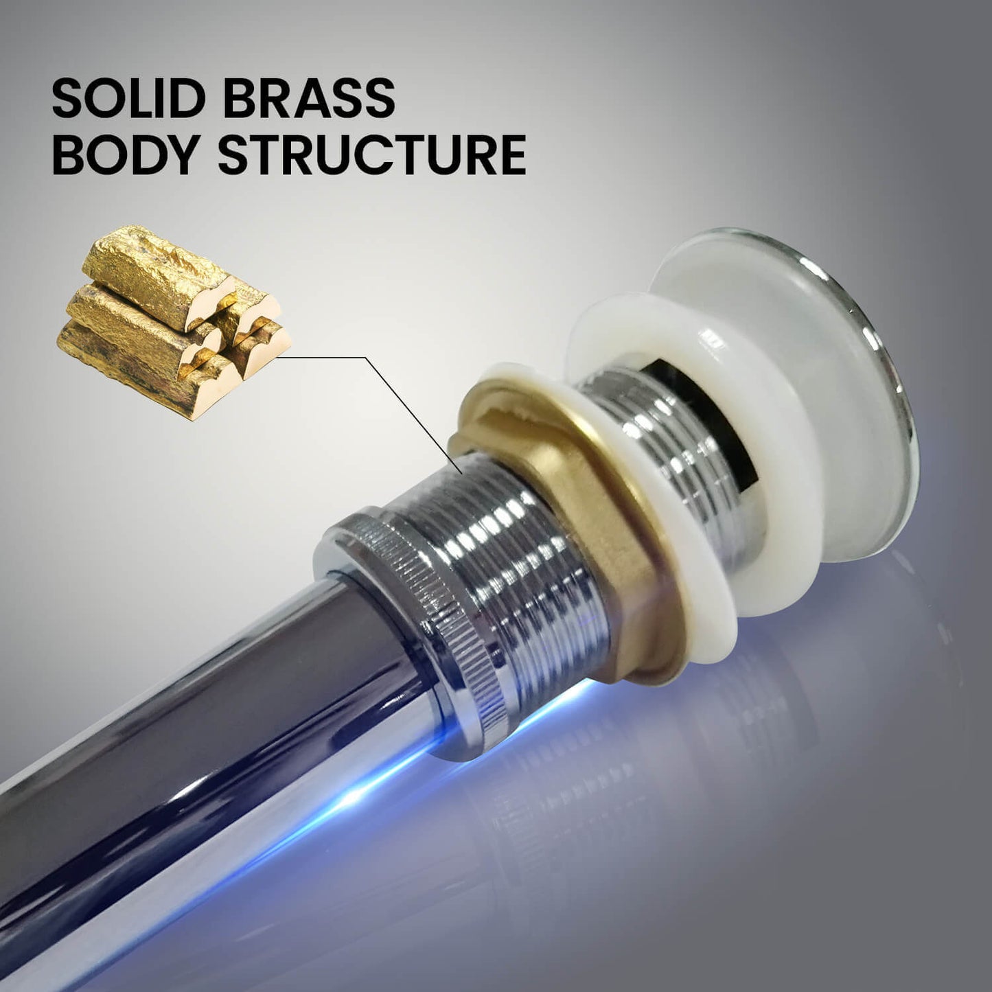 Brass Pop up waste with overflow PW03
