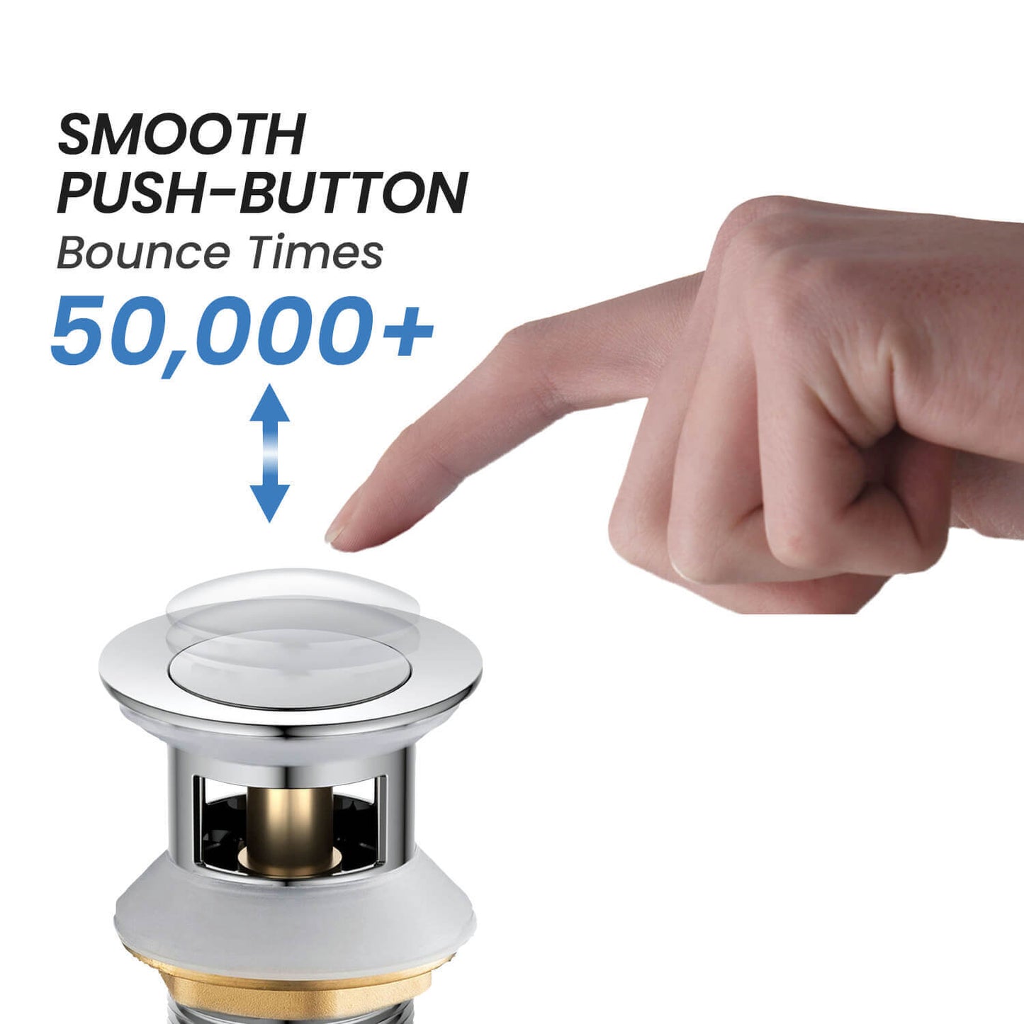 Brass Pop up waste with overflow PW03