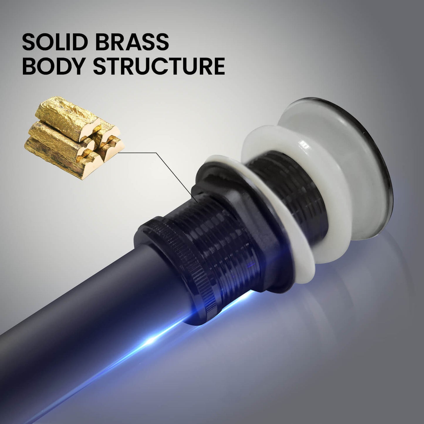 Brass Pop up waste without overflow PW04