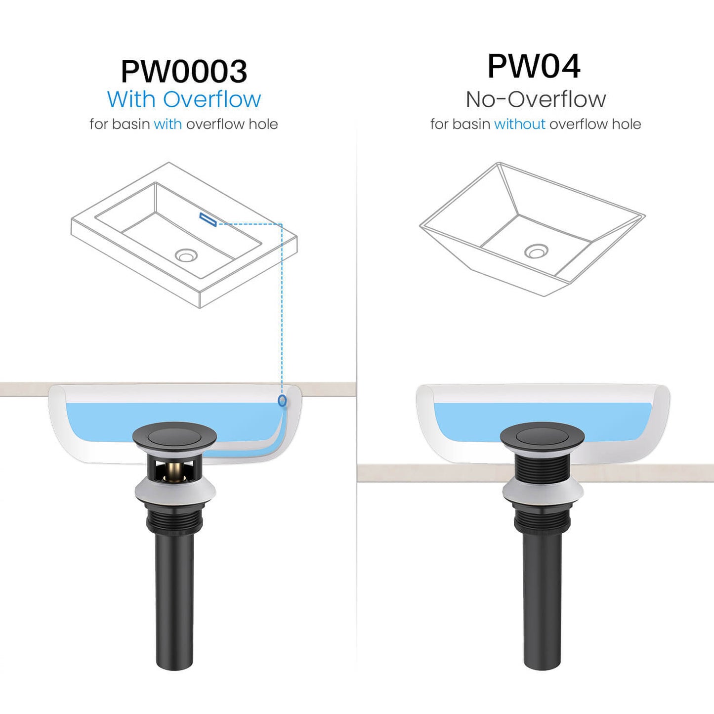 Brass Pop up waste without overflow PW04