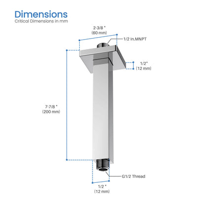 Ceiling Mounted Shower Arm for Luxurious Rain Showers SAB2002