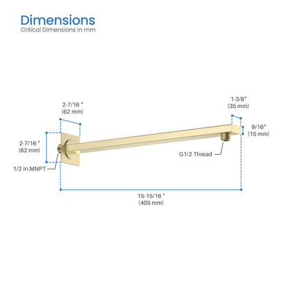 Rust-Resistant SUS304 Shower Arm for wall Installation SAB4002