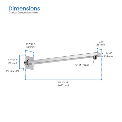 Rust-Resistant SUS304 Shower Arm for wall Installation SAB4002