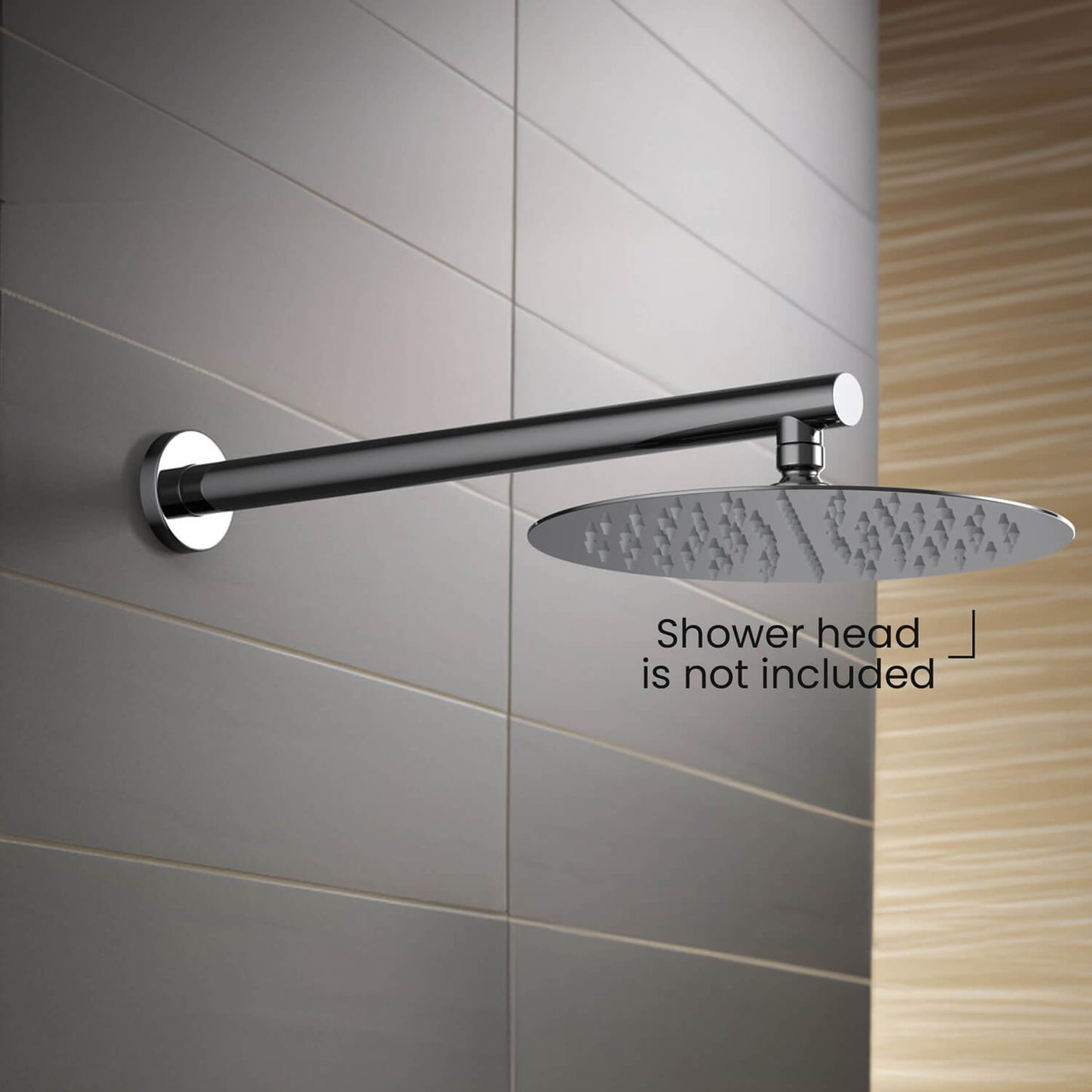 Aquavit Round 400mm Reach Wall Mount Shower Arm SAB4005
