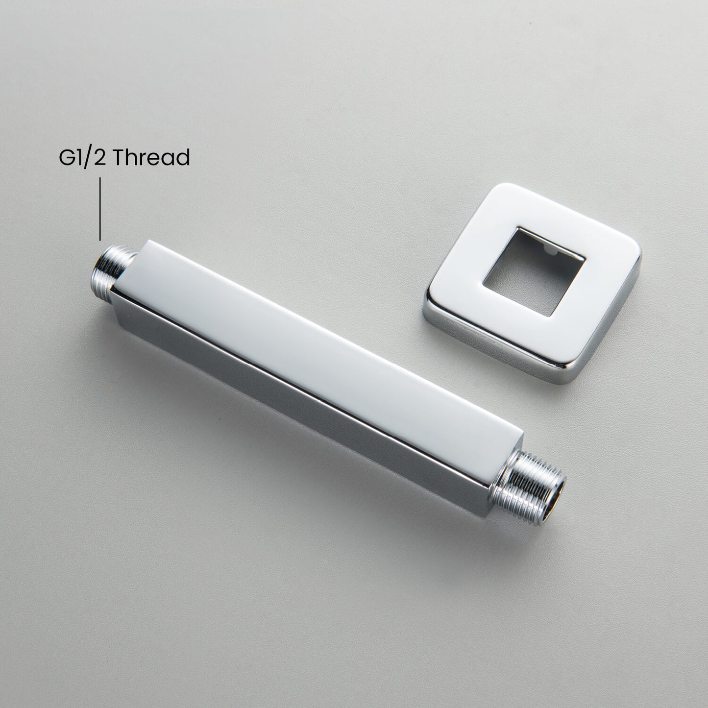 SAS1502 square ceiling flange and straight shower arm