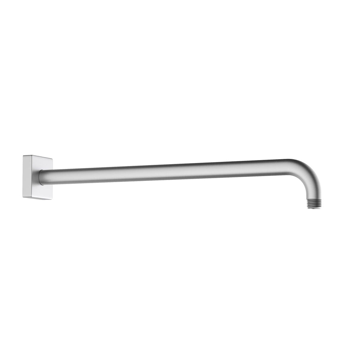 Aquavit brushed nickel 400 mm SUS304 wall-mounted shower arm with flange SAS4007