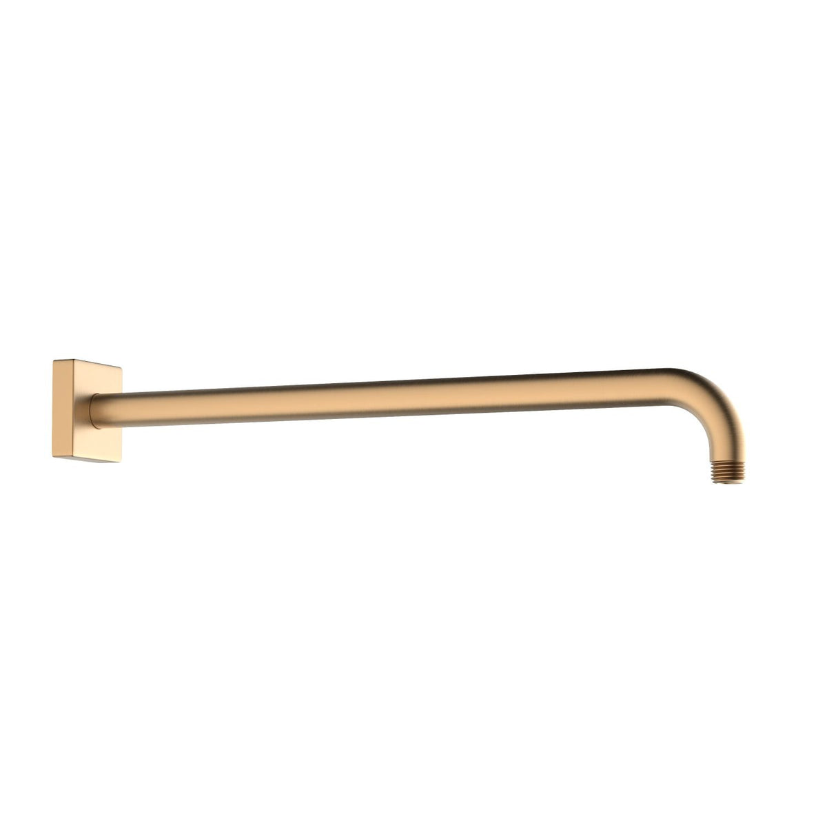 Aquavit brushed rose gold 400 mm SUS304 wall-mounted shower arm with flange SAS4007