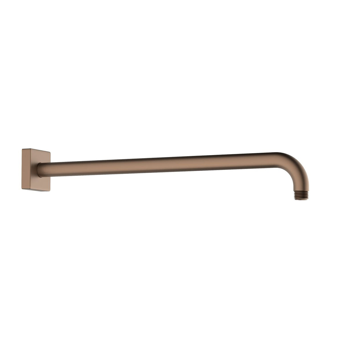Aquavit brushed Bronze 400 mm SUS304 wall-mounted shower arm with flange SAS4007