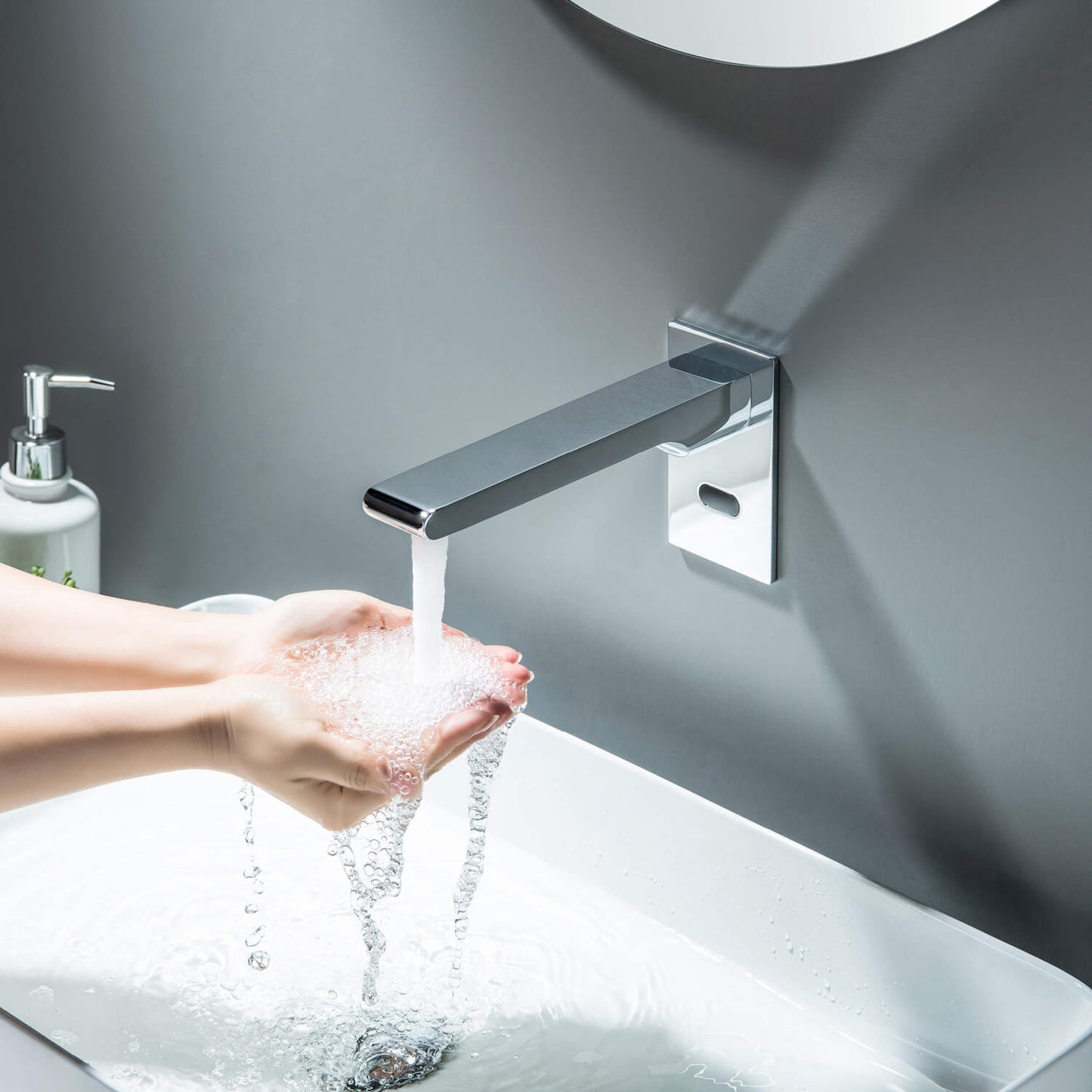 Modern Wall-Mounted Sensor-Activated Faucet with Concealed Design SF0103