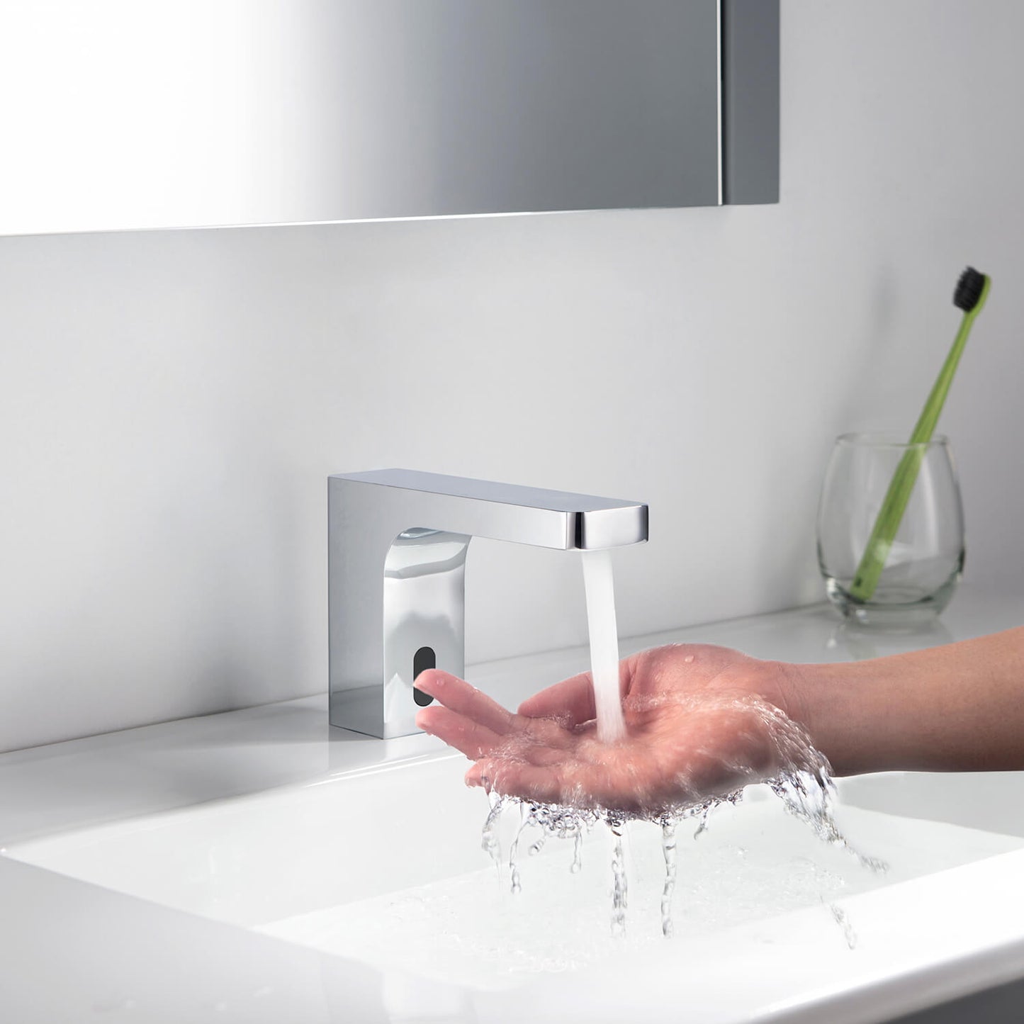 Premium Brass Infrared Sensor Faucet with Separate Mixer Valve SF2401
