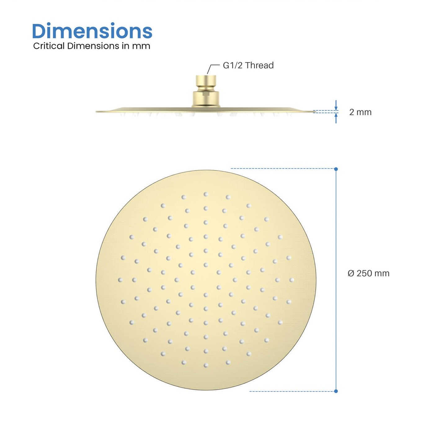 Round Sus304 shower head SHA1002